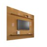 Painel para TV até 75 Polegadas Ripado 2 Prateleiras Roma - 2