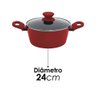 Panela Caçarola 24cm 3,8l Revestimento Cerâmico Mimo Style - 2