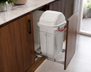 Ver imagem 3 de Lixeira Deslizante em Aço Inox 19L Embutida Cozinha Schmitt