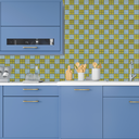 Ver imagem 3 de Pastilha Adesiva Vidro Decoração Banheiro Cozinha Espelho Am Lu0390 Cor:espelhado + Amarelho