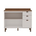 Ver imagem 4 de Gabinete para Banheiro 100% MDF 2 Portas 3 Gavetas Modelo Americano Provençal Iluminata Branco/Ébano