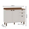 Gabinete para Banheiro 100% Mdf 2 Portas 3 Gavetas Modelo Americano Provençal Iluminata - 3