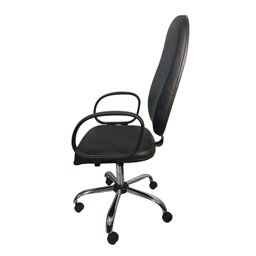 Cadeira Escritório Presidente Slin Corino Base Cromada:preto - 4