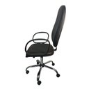 Ver imagem 4 de Cadeira Escritório Presidente Slin Corino Base Cromada:preto