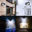 Ver imagem 5 de Luminaria Solar 100 Led Sensor Movimento Detecta Presença Kit 8 Und Arandela Parede Iluminaçao A