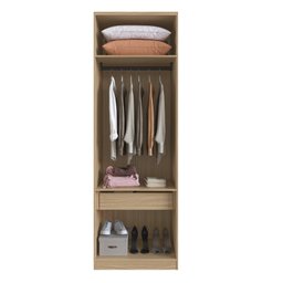 Guarda Roupa Modular 2 Portas 1 Gaveta 2 Prateleiras Nancy - 4 Guarda Roupa Modular 2 Portas 1 Gaveta 2 Prateleiras Nancy - 4