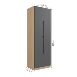 Guarda Roupa Modular 2 Portas 1 Gaveta 2 Prateleiras Nancy - 3 Guarda Roupa Modular 2 Portas 1 Gaveta 2 Prateleiras Nancy - 3