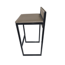 Ver imagem 4 de Kit 6 Banquetas Alta Encosto Junco Café Assento Marrom