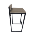 Ver imagem 3 de Kit 6 Banquetas Alta Encosto Junco Café Assento Marrom