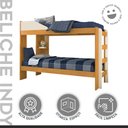 Ver imagem 2 de Beliche Solteiro com Prateleira e Proteção Antiquedas Indy Cinamomo/Off White Bege