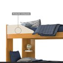Ver imagem 3 de Beliche Solteiro com Prateleira e Proteção Antiquedas Indy Cinamomo/Off White Bege