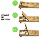 Ver imagem 6 de Espreguiçadeira de Piscina Reclinável de Madeira Maciça Tropical Madeiral