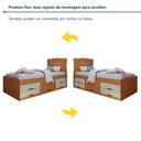 Ver imagem 7 de Cama Solteiro com 5 Gavetas em MDF Júlia Cinamomo/Off White Marrom