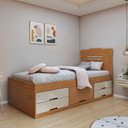Ver imagem 1 de Cama Solteiro 5 Gavetas Júlia