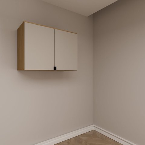 Aéreo Modular 2 Portas Nancy Branco/Cedro/Off White