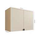 Ver imagem 3 de Aéreo Modular 2 Portas Nancy Branco/Cedro/Off White