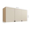 Ver imagem 3 de Aéreo Modular 3 Portas Nancy Branco/Cedro/Off White