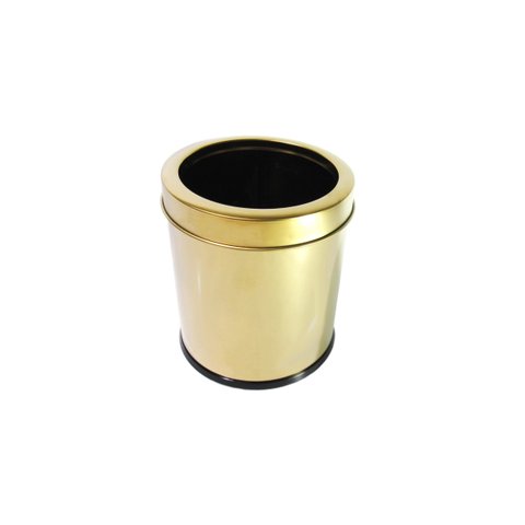 Lixeira Dourada em Aço Inox com Aro 7,8l - By Fineza
