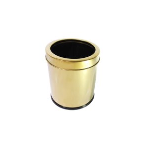 Lixeira Dourada em Aço Inox com Aro 7,8L - By Fineza