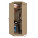 Ver imagem 3 de Guarda Roupa Modular Canto 1 Porta 3 Prateleiras Nancy