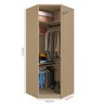 Guarda Roupa Modular Canto 1 Porta 3 Prateleiras Nancy - 3