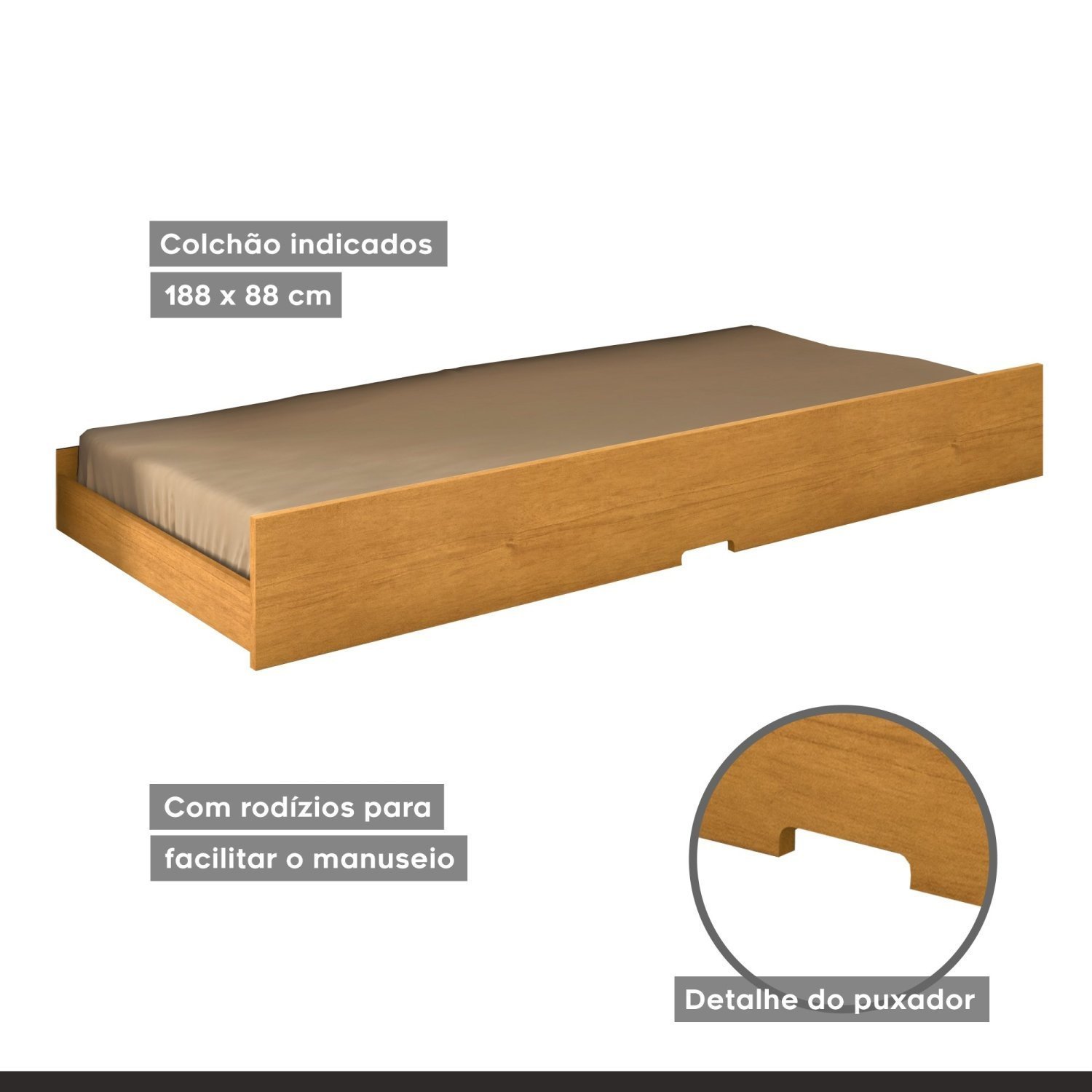 Cama Auxiliar Premium Espresso Móveis - 4