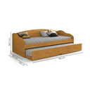 Ver imagem 3 de Bicama Solteiro Sofá Cama com Rodízios em MDF Funny Cinamomo