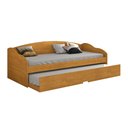 Ver imagem 2 de Bicama Solteiro Sofá Cama com Rodízios em MDF Funny Cinamomo Marrom