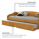 Ver imagem 6 de Bicama Solteiro Sofá Cama com Rodízios em MDF Funny Cinamomo Marrom