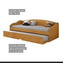 Ver imagem 5 de Bicama Solteiro Sofá Cama com Rodízios em MDF Funny Cinamomo