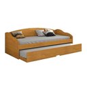 Ver imagem 3 de Bicama Solteiro Sofá Cama com Rodízios em MDF Funny Cinamomo Marrom