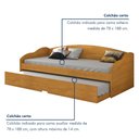 Ver imagem 5 de Bicama Solteiro Sofá Cama com Rodízios em MDF Funny Cinamomo Marrom