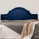 Ver imagem 1 de Cabeceira Casal Estofada para Cama Box Provençal Luxo com Tachas 140x60cm Azul