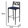 Kit 4 banquetas Eliza Gourmet Azul Marinho-Gat Magazine - 4