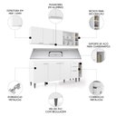 Ver imagem 4 de Armário de Cozinha CP11 com Pia 200cm Pérola Z34 Branco - Mpozenato