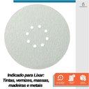 Ver imagem 3 de Kit 100 Disco de Lixa Branco com Velcro Starfer 225mm Grão 80 para Lixadeira