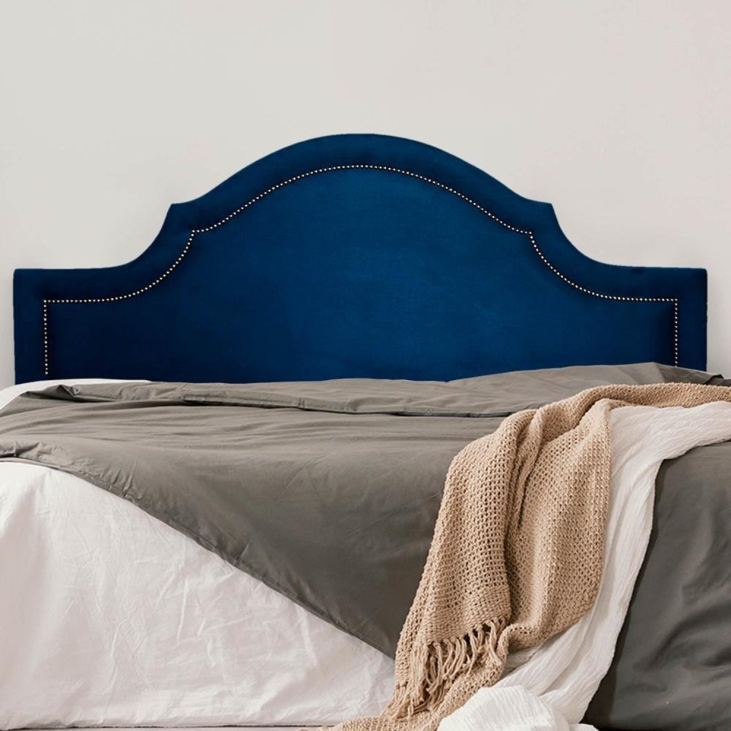 Cabeceira Casal Estofada para Cama Box Provençal Luxo com Tachas 140x60cm - 1