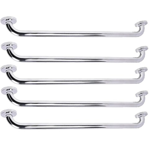 Barra Alça Apoio Corrimao 70cm Kit 5 Uni Suporte Acessibilidade Idoso Gestante Criança Cadeirante LE
