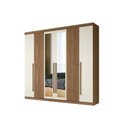 Ver imagem 4 de Guarda Roupa 6 Portas e 4 Gavetas C/ Espelho Buriti Jatoba - Santos Andirá