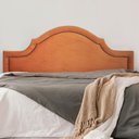 Ver imagem 1 de Cabeceira Casal Estofada para Cama Box Provençal Luxo com Tachas 140x60cm Laranja