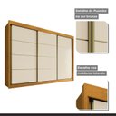 Ver imagem 7 de Guarda Roupa Casal 3 Portas de Correr 6 Gavetas Veneza