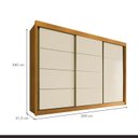Ver imagem 4 de Guarda Roupa Casal 3 Portas de Correr 6 Gavetas Veneza