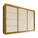 Ver imagem 3 de Guarda Roupa Casal 3 Portas de Correr 6 Gavetas Veneza