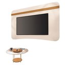 Ver imagem 1 de Painel Suspenso Armony Off White Cinamomo com Mesa de Centro Sky com Tampo de Vidro Cinamomo - Hb M