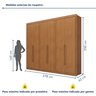 Guarda Roupa Casal MDF 6 Portas 8 Gavetas Bergamo - 5