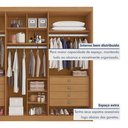 Ver mais imagens de Guarda Roupa Casal 6 Portas 8 Gavetas Bergamo 100% MDF Marrom/Cinamomo