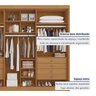 Guarda Roupa Casal MDF 6 Portas 8 Gavetas Bergamo - 13