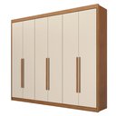 Ver imagem 3 de Guarda Roupa Casal MDF 6 Portas 8 Gavetas Bergamo