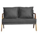 Ver imagem 2 de Kit 1 Poltrona Mona Luxo + Namoradeira Mona Luxo Recepção - Suede Cinza