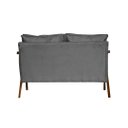 Ver imagem 4 de Kit 1 Poltrona Mona Luxo + Namoradeira Mona Luxo Recepção - Suede Cinza